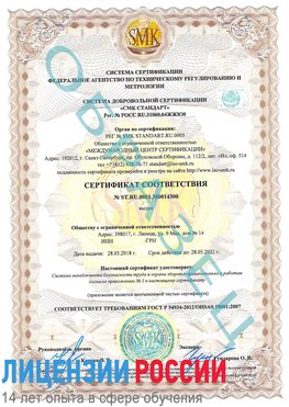 Образец сертификата соответствия Каменоломни Сертификат OHSAS 18001